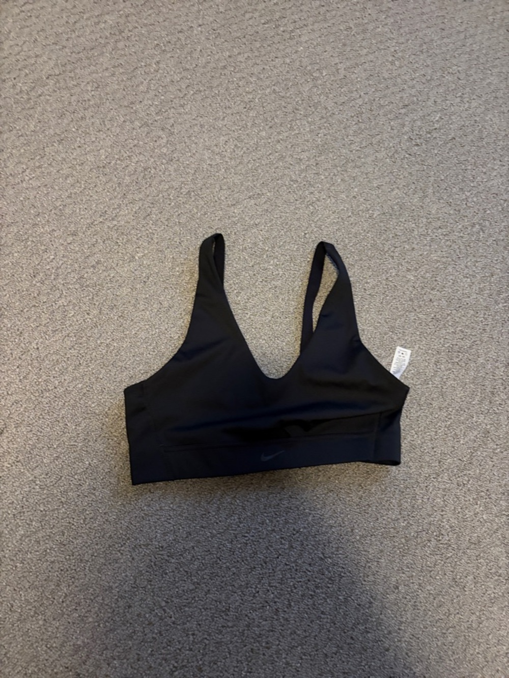 Nike Black V-Neck Medium-Support Sports Bra